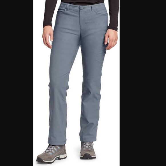 Eddie Bauer Adventure Snow Pants Gray Winter Fall Cold Fleece Lined Plus Size 16 - Picture 1 of 6